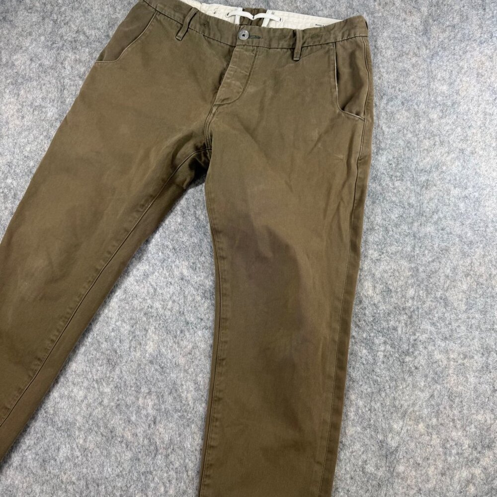 Levi’s Made And Crafted Mens Pants Sz 33 Khaki Chino Button Fly Preppy - Picture 14 of 14